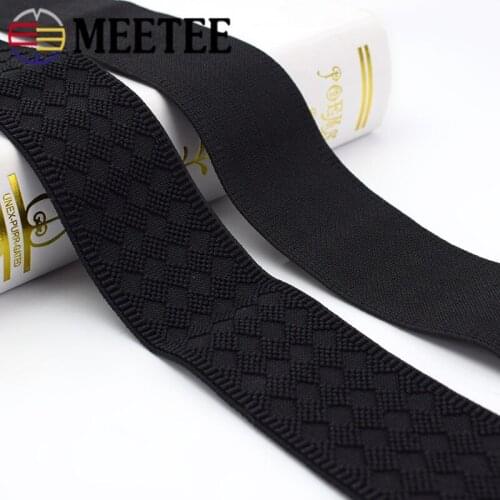 2M 5cm Black Elastic Band Soft Skin Trousers Pants Elastic Ribbon Waistband Sewing Elastic Rubber Band Stretching Elastic Bands