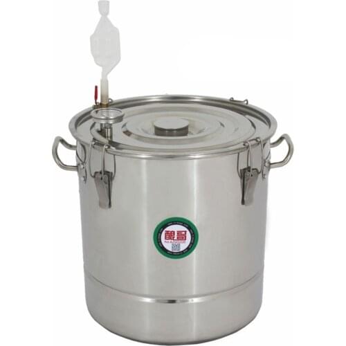 Fermenter Barrel Home Brew Beer Wine Fermentation Stainless Steel Pot Cover Exhaust Valve 30L Free Shipping