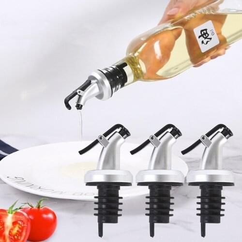 Oil Bottle Stopper Lock Plug Seal Leak-proof Food Grade Rubber Nozzle Sprayer Liquor Dispenser Wine Pourer Kitchen Bar Tool