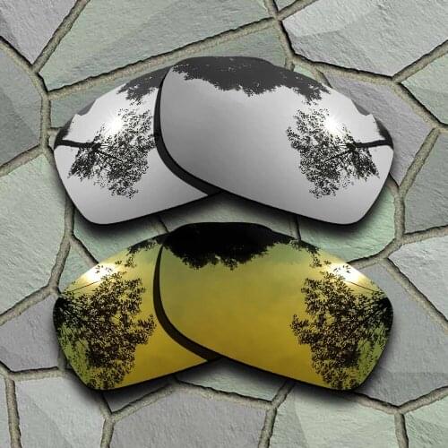Chrome&Yellow Golden Sunglasses Polarized Replacement Lenses for Oakley Fives Squared