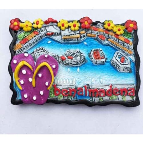 Spain Benalmadena creative three-dimensional landscape magnetic stickers refrigerator stickers travel souvenirs