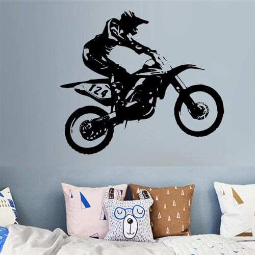 Hot Sale Off-road Motorcycle House Decoration Accessories Vinyl Wall Art Decals Sticker Home Decor