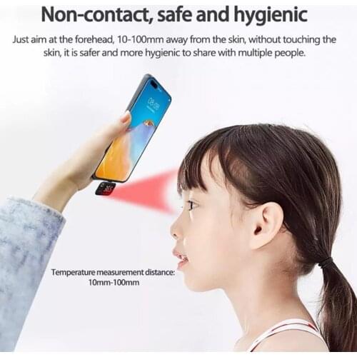 Micro Interface Mobile Phone Forehead Thermometer Smart Mobile Phone Thermometer LED Digital Display Portable USB Type-C Android