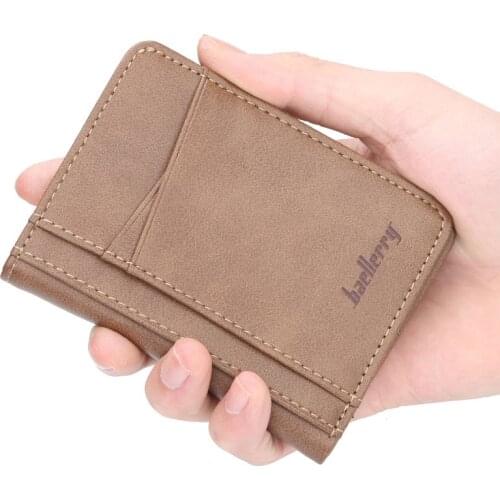 2020 Mens Mini Wallet PU Leather Fashion Card Holder Slim Solid Color Purses High Quality Portable Mens Money Bags