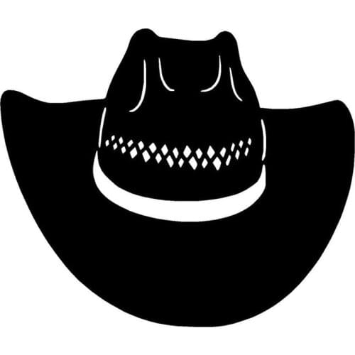 LLY-1786 Interesting Western Rodeo Cowboy Hat Modeling Car Stickers PVC Cartoon Car Styling Decorative Accessories Decals