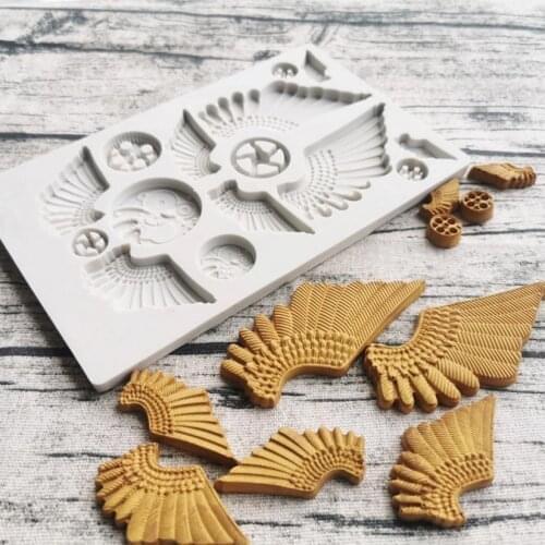 Wholesale 10 pcs Angel Wings Silicone Mold Sugarcraft Chocolate Cupcake Baking Mold Fondant Cake Decorating Tools