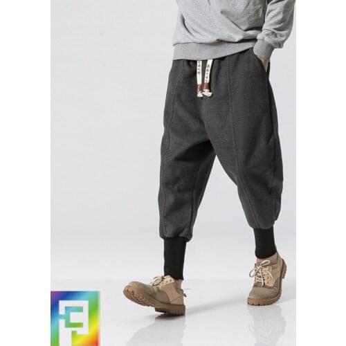 Autumn Winter Men Sport Pant Thick Loose Harem Male Running Jogging Fitness Workout Casual Trousers Sportswear 5XL