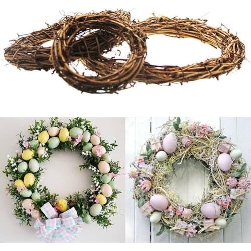 Easter Decoration Ornament Decor Rattan Wreath Garland Door Hanging Decor Easter Eggs for home Happy Easter Decorations Supplies
