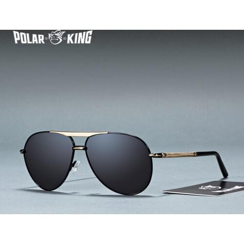 POLARKING Brand Retro Metal Polarized Sunglasses For Men Driving Gradient Sun Glasses For Traveling Fishing Eyewear