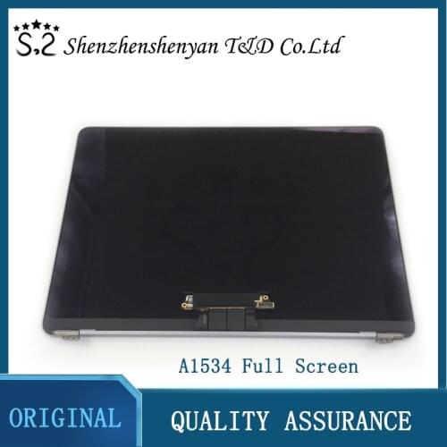 A1534 Full LCD Screen Assembly with film For Macbook 12" 2015 2016 2017year Gold Silver Grey Perfect LCD screen