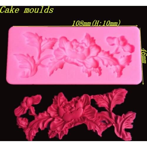 Silicone mould floral vine shape fondant cake border decoration chocolate mold sugar craft mould DIY tools