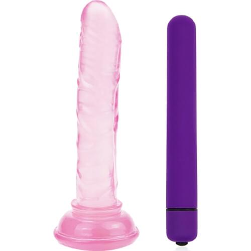 Vibrator Pink Realistic Small Dildo Women Soft Rubber Sucker Lifelike Dick Female Anal Sex Toys Penis Couple Sex Games Product