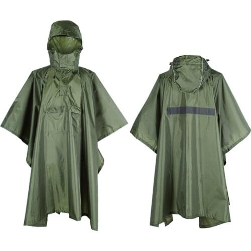 Waterproof Rainwear Men Women Raincoat Rainproof Poncho with Reflective streak Camping Fishing Motorcycle Rain Poncho