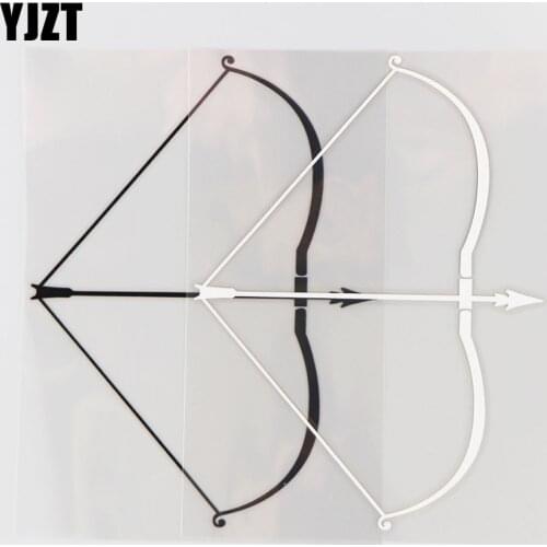 YJZT 13.3CM*18CM Bow And Arrow Pattern Car Sticker Fashion Decorative Vinyl Decal 1A-0450