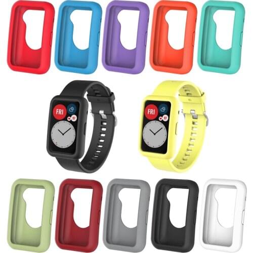 Protective Case Cover for Huawei Watch Fit Bumper Soft Silicone Shell Frame for Huawei Watch Fit Case Protector Accessories