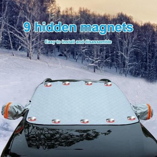 Winter Thick Magnetic Car Front Windshield Anti UV Sunshade Snowt-proof Cover