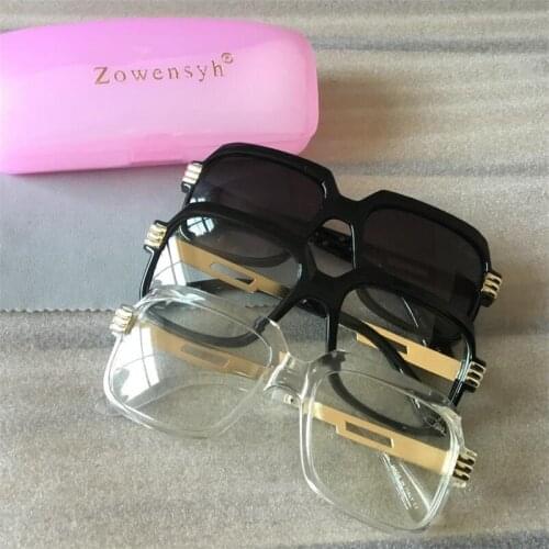 Zowensyh Fashion Sun Glasses frames Men Women Designer Clear Lens Transparent Eyeglasses Square Male Eyewear 607B sunglasses