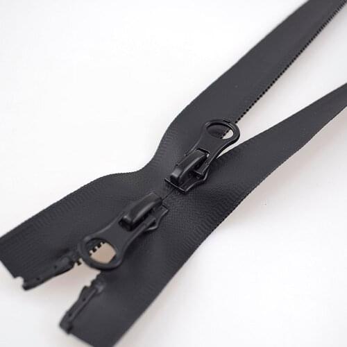 1Pcs NO. 5 Nylon Invisible Waterproof Zipper Coat Jacket Outdoor Jackets Tent Ski Fire Clothes Zipper Double Sliders(Open-End)