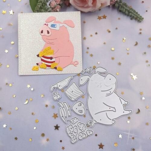 Piggy Metal Cutting Dies Stencil DIY Scrapbooking Album Paper Card Template Mold Embossing Craft Decoration