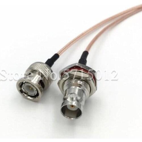 1pcs RF Connecting Wire BNC Straight Male Head Turn to BNC Waterproof Famale Head Connector 50 Ohm RG316 15cm Antenna Cable