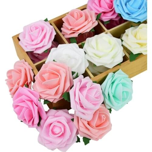 10/20pcs Big PE Foam Roses Artificial Flower Heads for Wedding Party Scrapbooking DIY Wreaths Home Decorative Craft Fake Flowers