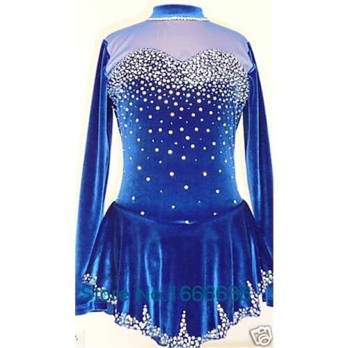 2016 Hot Sales Figure Ice Skating Dresses For Girls New Brand Vogue Figure Skating Competition Customized Dress DR2985