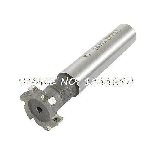 25/32" x 3/25" 20 x 3mm Straight Shank T Slot Milling Cutter New Shank Diameter 12mm