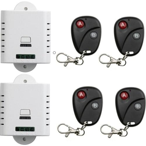 AC 85V 110V 120V 220V 250V RF 1CH wireless light remote control switch 2* receiver+4* transmitter