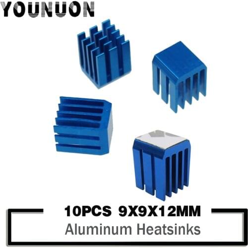 10PCS YOUNUON Aluminum Mini IC Chipset Cooling Cooler Heat Sink Heatsinks 9 x 9 x 12mm