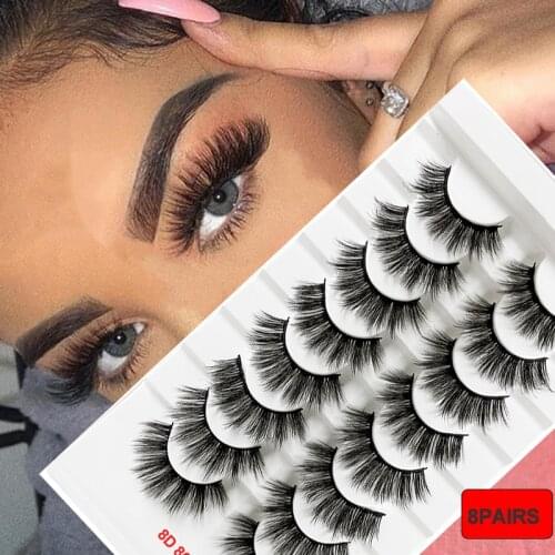 AY 20 Pairs Beauty lashes Natural False Eyelashes Fake lashes long Makeup 3D Mink Eyelashes Eyelash Extension Mink Eyelashes
