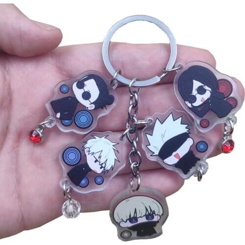 10 Styles Jujutsu Kaisen Acrylic Hot Unique Handmade Cartoon Anime Keychain For Women Men Female Key Ring Jewelry Gift ZSHZ