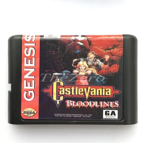 Castlevania Bloodlines 2 EU/JAP Shell for 16 bit Game Card for Genesis System for Sega Mega Drive