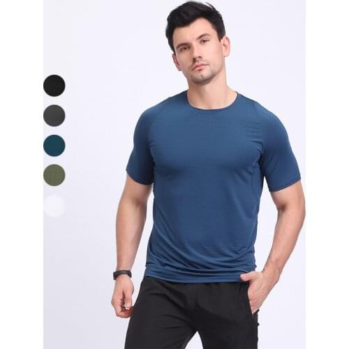 Fitness T Shirt for Men Gym Clothing T-shirts Mens Workout Shirt Sporting Running Tshirt Mens Breathable Sportswear Quick Dry