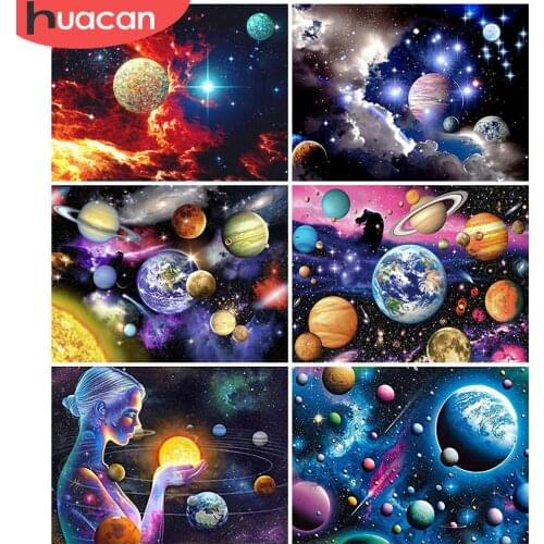 HUACAN 5D DIY Diamond Painting Universe Full Square New Arrival Diamond Embroidery Landscape Space Mosaic Handmade Gift