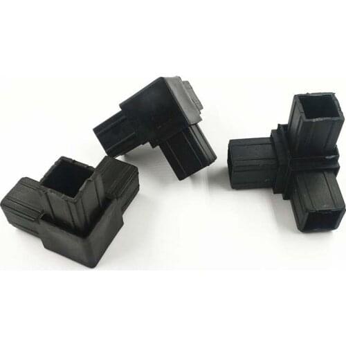 25X25 right Angle bend connector steel pipe plastic shelf tight fixing parts corner L T type guardrail balcony cabinet 10Pcs