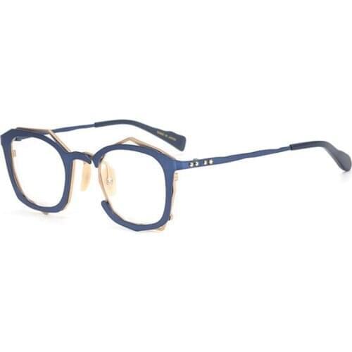 Fashion Square Irregular Manual Myopia Presbyopia Eyeglasses Frames Retro Transparent Glasses Custom Optical Prescription Lens