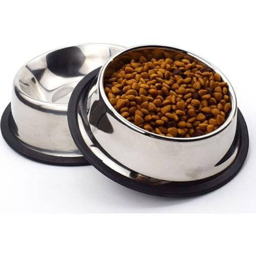 New Dog Cat Bowls Stainless Steel Travel Footprint Easy To Clean Teddy Feeder Water Bowl For Dog Cats Puppy Outdoor Food Dish