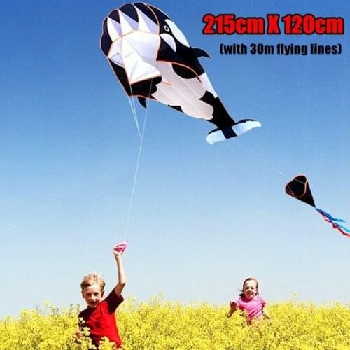 3D Huge Frameless Soft Parafoil Giant Killer Whale/Octopus Kite With 30m Kites String 3D Software Kite Outdoor Entertainment