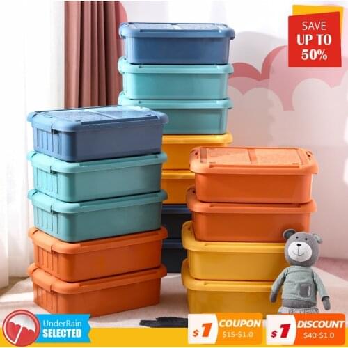 Plastic Under Bed Bag Quilt Blanket Clothes Storage Bin Box Divider Folding Closet Organizer Clothing Container Large