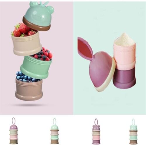 Portable Cute Milk Powder Storage Box Cartoon Fruit Food Storage Box Dessert Outdoor Baby Food Storage Box