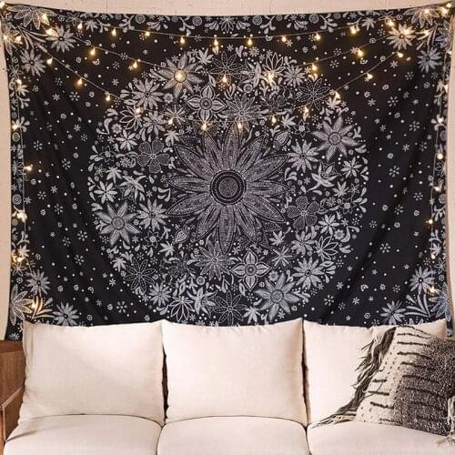 95cm x 73cm Rectangle Landscape Print Tapestry Psychedelic Moon Mountain Wall Hanging Beach Towel Art Tapestry Dorm Home Decor