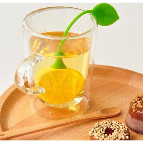 Tea Strainer Silicone 2020 Strawberry Lemon Design Loose Tea Leaf Strainer Herbal Spice Infuser Filter Tools