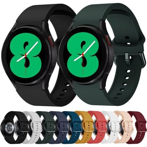 Silicone Strap Compatible with Samsung Galaxy Watch 4 classic 46mm 42mm/Watch4 44mm 40mm Band Replacement Watchbands Bracelet