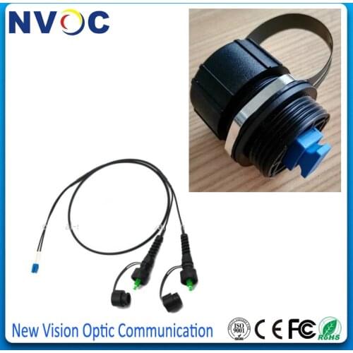 IP67 Waterproof ODVA-SC to DLC UPC CPRI FTTA Fiber Optic Patch Cord for 4G,Mobile Network,1M,SM,G657A1,7.0mm,2Core,LSZH Jacket
