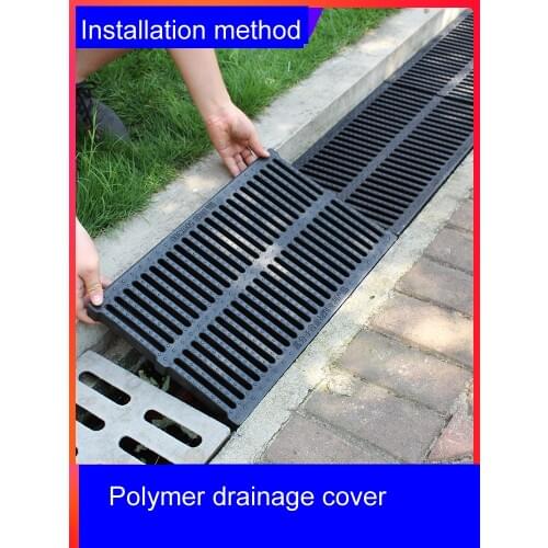 High strength Resin plastic kitchen sewage ditch drainage sewer trench plate grid rainwater grate rectangular manhole cover
