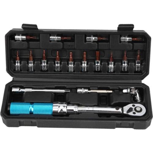 ZTY-18 Bicycle Repair Kit Adjustable Torsion Wrench Spanner Hand Shop Equipment 1/4in 2-20N.m