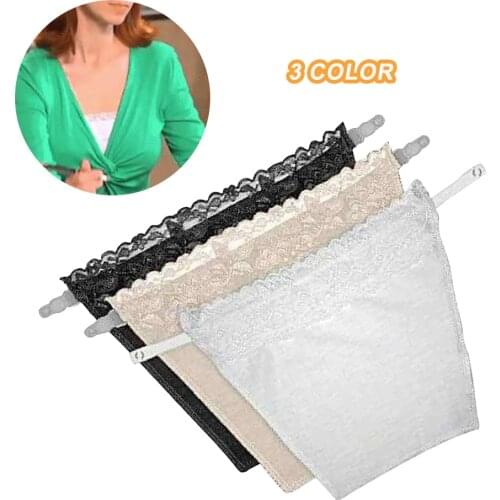 Anti Peep Invisible Bra 3Pcs Traceless Corset Lace Wrapped Chest