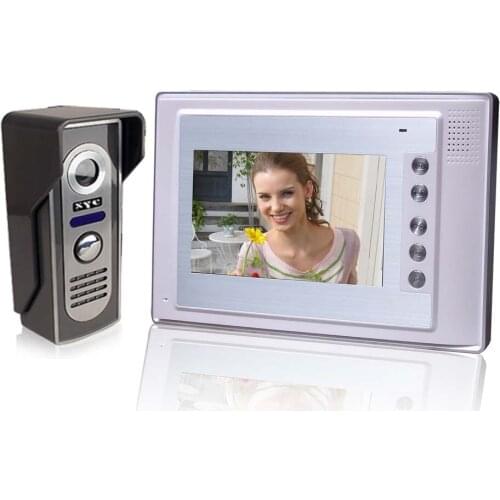 7 Inch Video Door Phone Doorbell Video Entry System Intercom Kit 1-camera