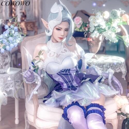 Anime! Game LOL Zyra Crystal Rose Valentines Day Battle Suit Lovely Dress Uniform Cosplay Costume Halloween Party Outfit NEW