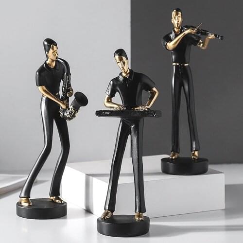 TV CABINET DECOR RESIN ABSTRA MUSICAL MODEL NORDIC HOME DECORATION ACCESSORIES STATUE RESINE MODERNE PEOPLE FIGURINES FOR BAR